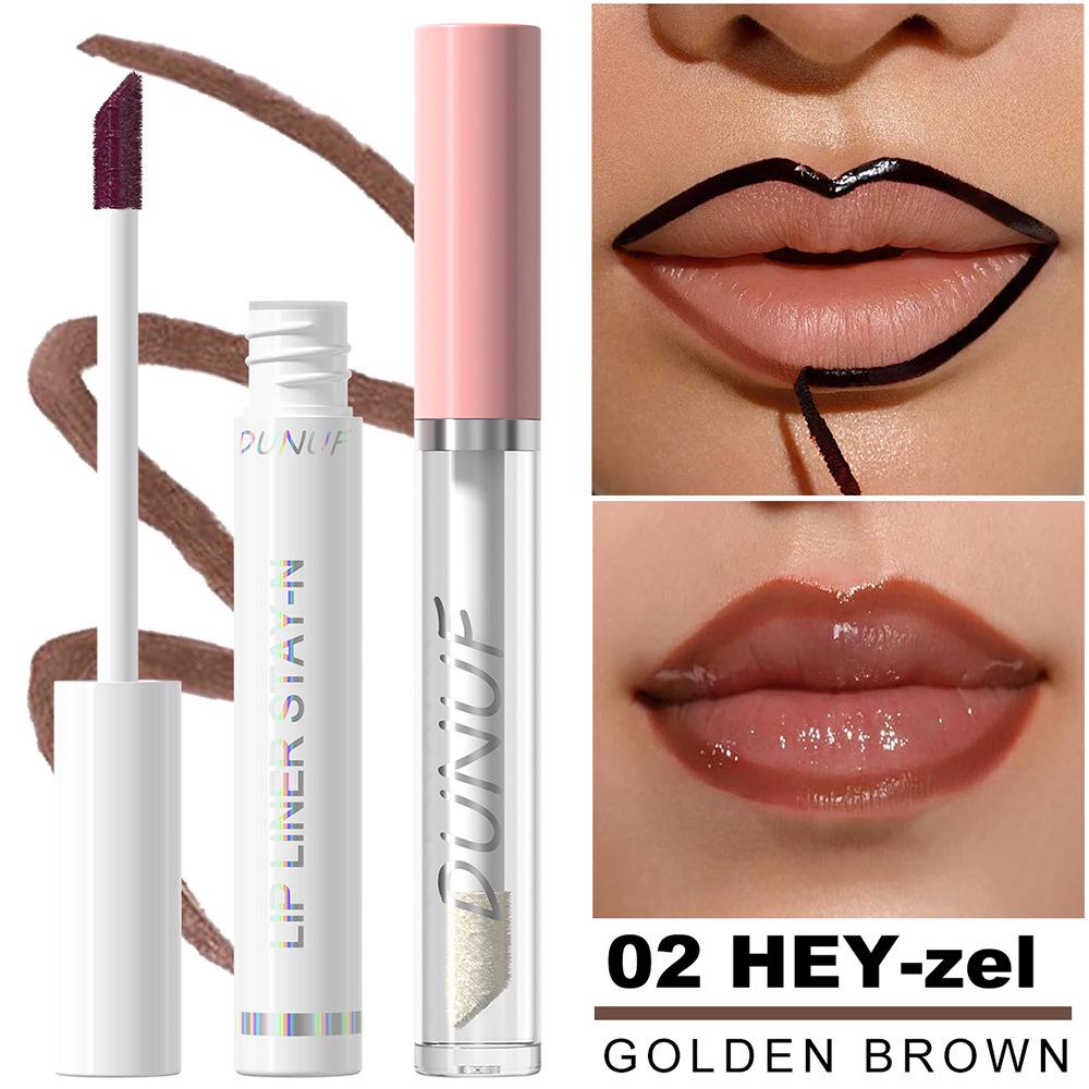 DUNUF 2-Piece Set: Long-Lasting Moisturizing Lipstick & Non-Stick Lip Oil