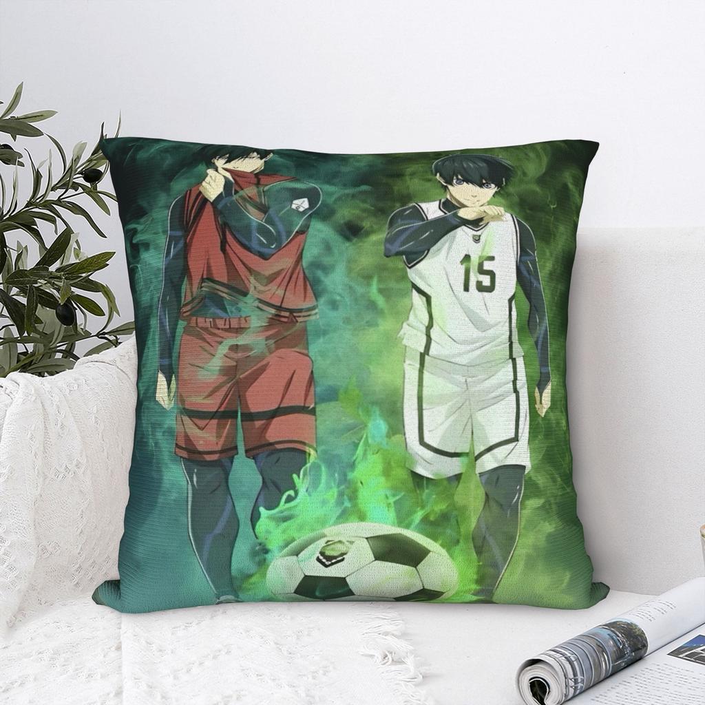 Blue Lock Bachira Yoichi Isagi Pillow Covers Cushion Cover Decorations Football Manga Throw Pillow Case Cover Sofa Multi Size