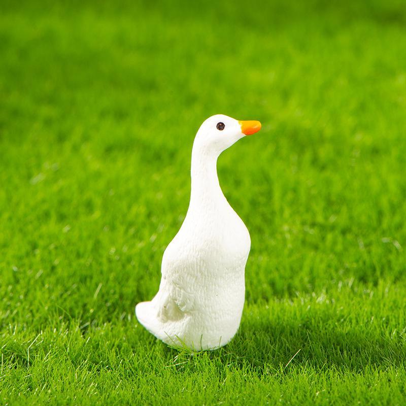 5Pcs Mini Duck Duckling Model Moss Micro-Landscape Creative Adorable Figurine Decorative Miniature Office Desk Ornament