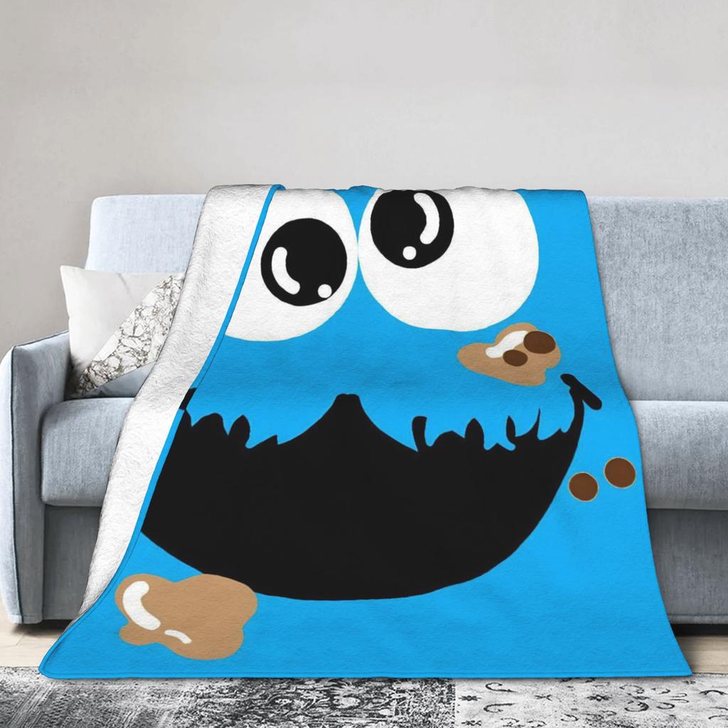 Cookie Monsters Blankets  Soft Warm Street Trend Plush Throw Blanket For Students Outdoor Flannel Bedspread Bed Cover