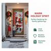 Christmas Santa And Elk Theme Backdrop Nut Cracker Snowman Door Banner Indoor Outdoor Veranda Door Cover Photography Background