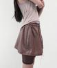 Kasel Volume Mini Sheer Skirt, Wine