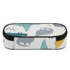 Pencil Pouch Simple Design Durable 300D Polyester Easy Open Zipper with Mesh Pocket Removable Divider and Pen Slots for Boys Girls