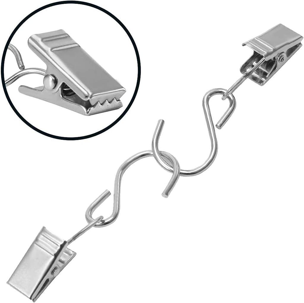 10 piezas Prácticos Ganchos de Acero Inoxidable Para Cortina de Ventana Fácil Para Cortina de Ventana Fotos Ganchos en S