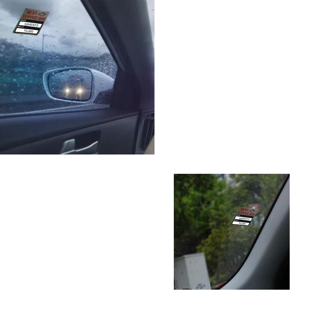 100Pcs/Roll Oil Change Reminder Stickers Automotive Maintenance Service Reminder Car Window Adhesive Labels Low-Tack Windshield CN