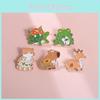 Broche de Metal Floral de Animal de Desenho Animado Criativo Adorável Presente Para Estudantes e Adultos