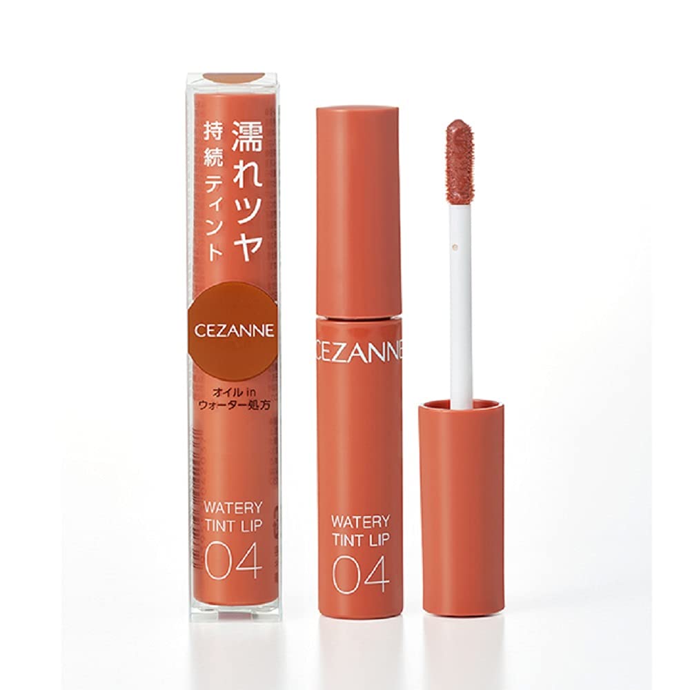 Cezanne Watery Tint Lip 04 Camel Orange Tint Formula Shine 4.0g Long-Lasting