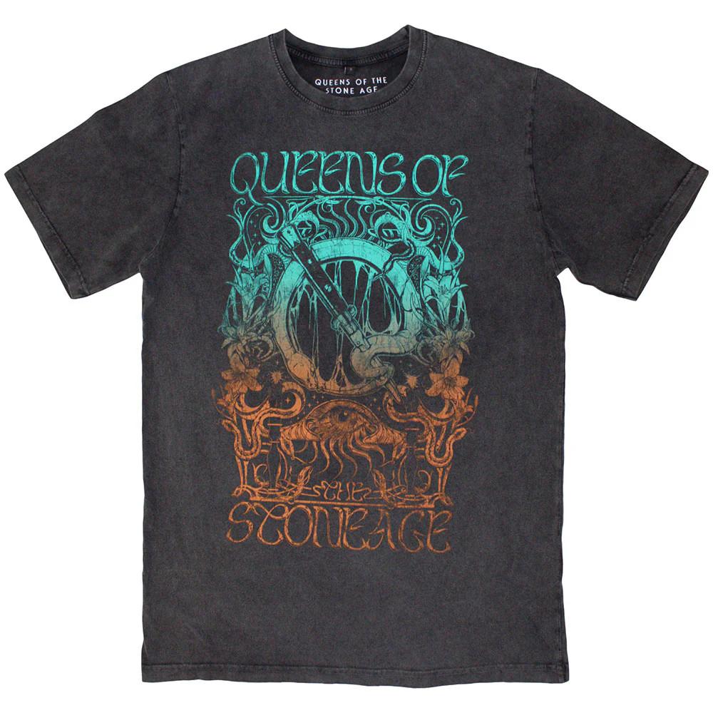 Queens Of The Stone Age Stone Wash T-Shirt: Montage OFFICIAL NEW XL
