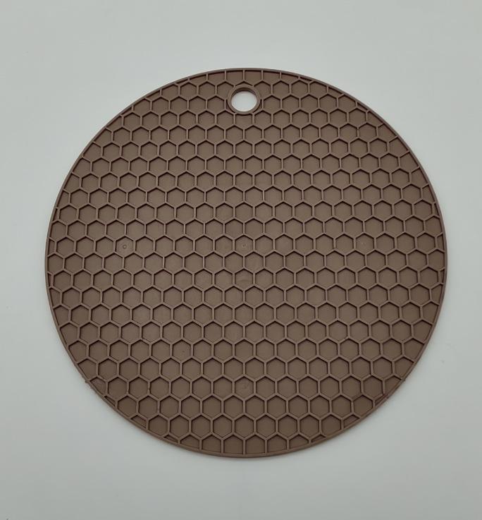 Plástvová silikonová žáruvzdorná kulatá podložka - Protiskluzová, Izolovaná podložka pod hrnec a kastrol