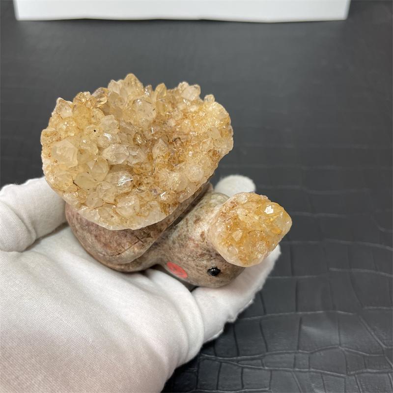 Natural Crystal Cluster Turtle Citrine cluster Turtles For Decoration