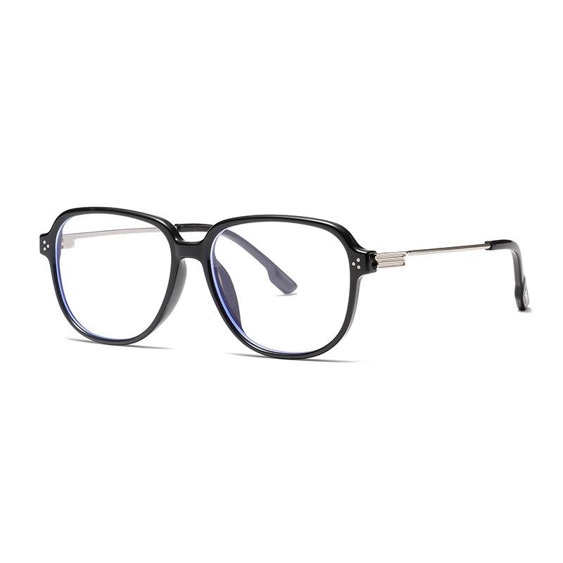 Fashion Style Glasses Frame High Quality Korean Style Men'S Glasses Rivets Decoration Blue Light Blocking Women Glass