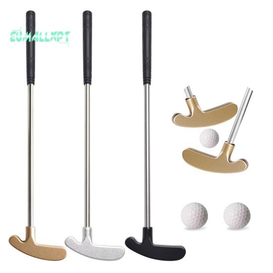 Minigolf-Putterschläger-Set – Edelstahl, TPR-Griff, Rechts-/Linkshänder, mit 2 Golfbällen für Kinder und Erwachsene, Tischspiel