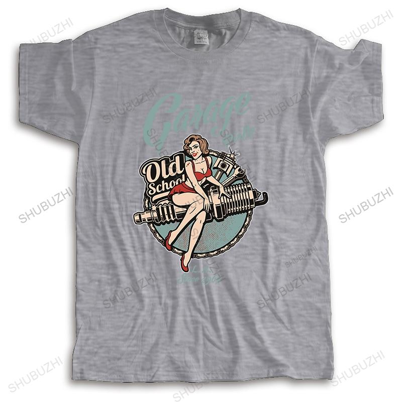 

Homme brand fashion t shirt summer men casual tshirt PinUp Girl Army Garage Mechanik Old School Funny Top Tees Mens Tshirt 4XL