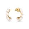 Sparkling Pearl Heart Hoop Earrings 925 Silver Bat Ghost Halloween Earrings Luxury Women Fine Jewelry Gift