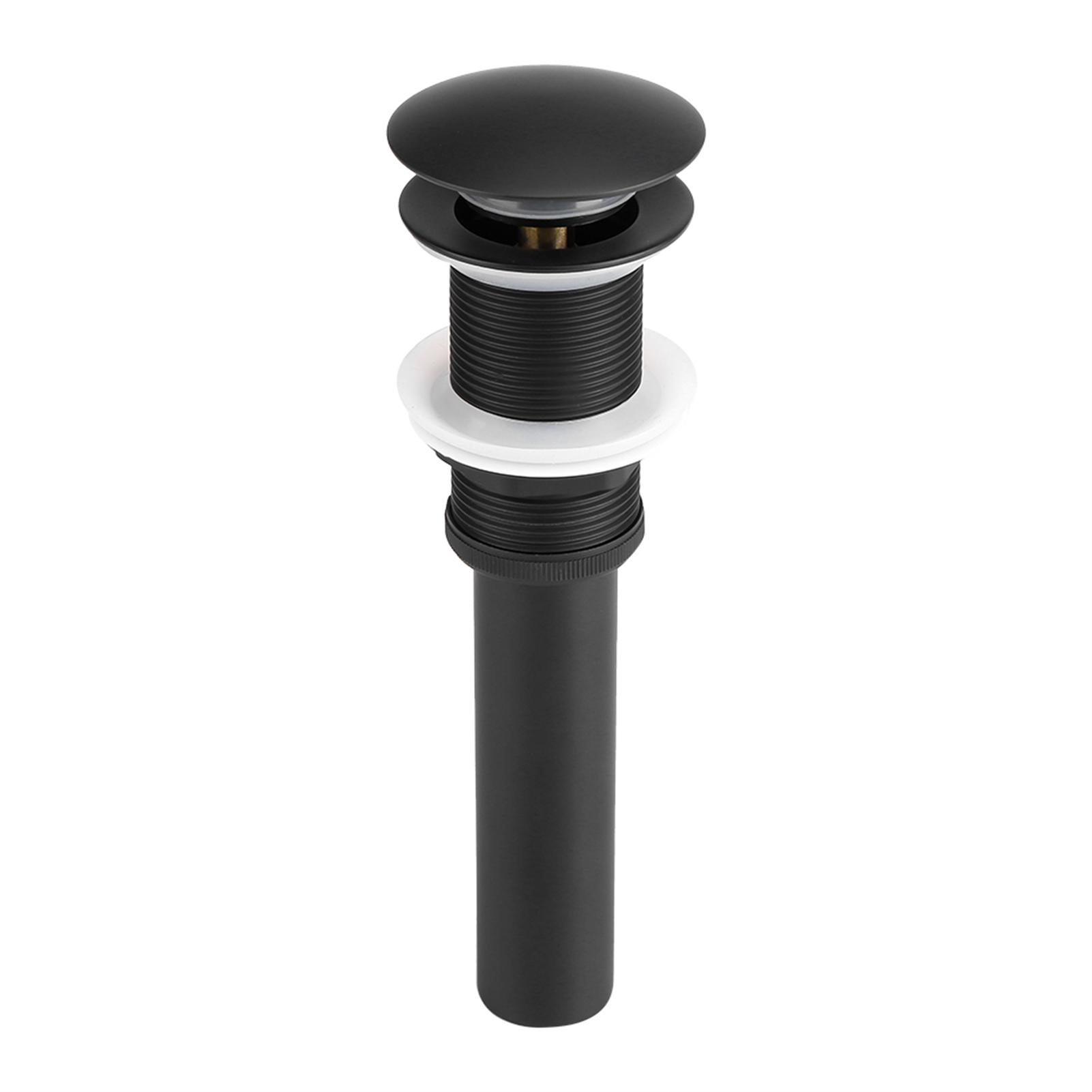 

Kitchen Bathroom Basin Sink Solid Brass Popup Drain Stopper Black