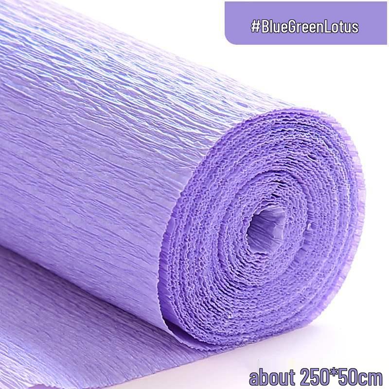 Thickened Colored Crepe Paper for DIY Flower Making: Pleated, Rolled Edge Handmade Material.