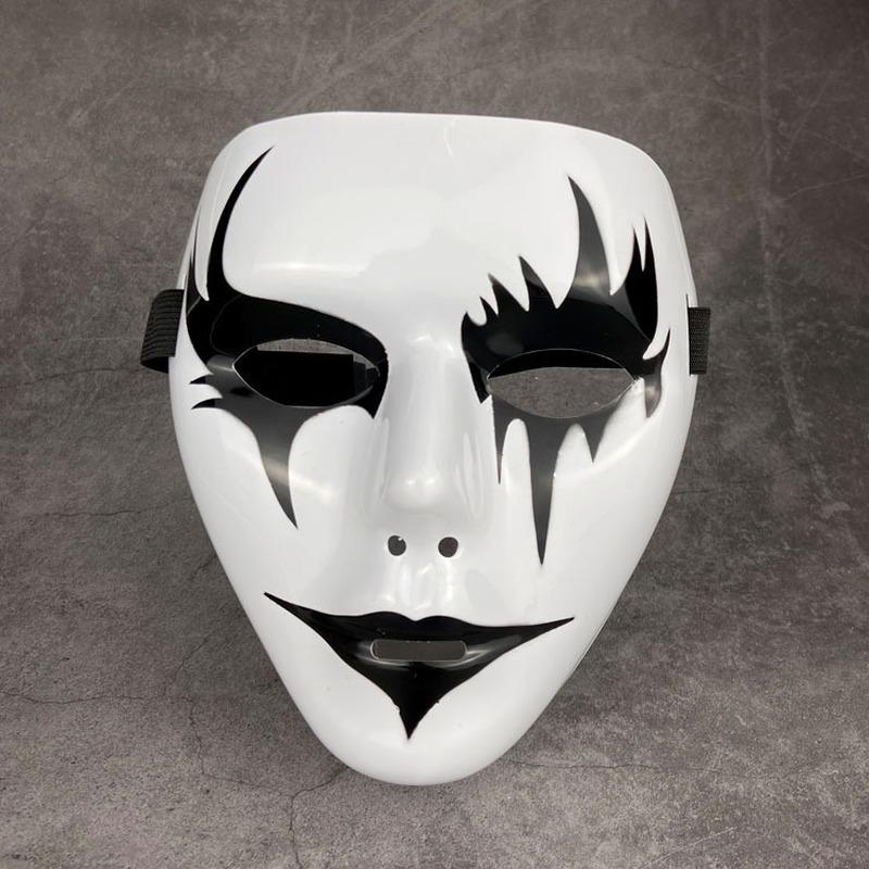 Barnemaske Halloween rekvisitter Masquerade full ansiktsmaske Hip Hop Voksen Håndmalt Hvit Street Dance Menn Voksen Maske