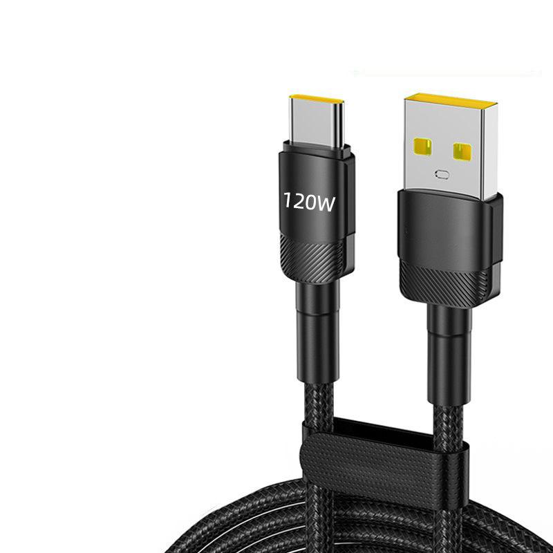 120W Super Flash Type-C Charging Cable for Apple, Huawei, Vivo, and Oppo Devices