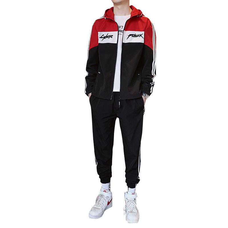 

Спортивный костюм Мужской комплект толстовок Sweat Brand Весна Осень Мода Спортивные костюмы 2шт L серый