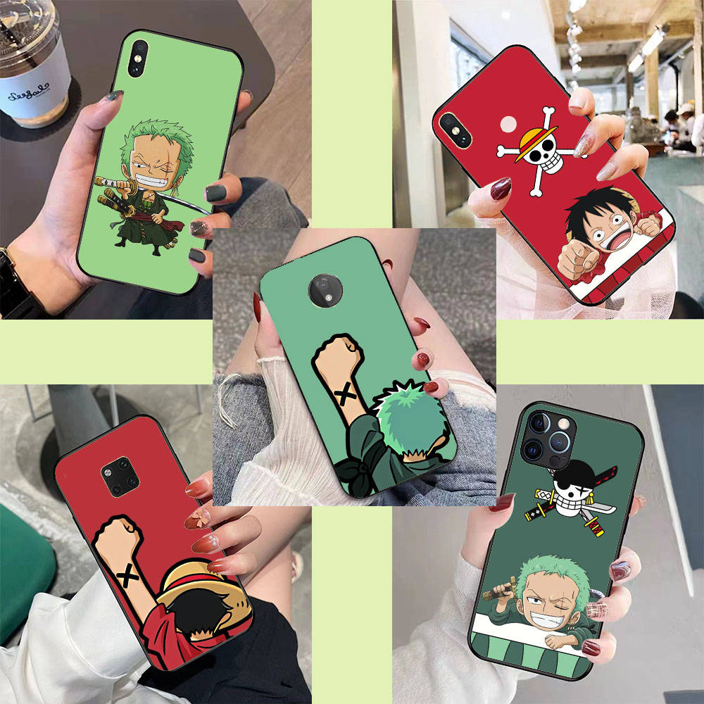 

DK-72 Luffy Zorro детский силиконовый чехол для iPhone 15 14 Xiaomi POCO M6 F6 Redmi Note 13 12 13C 8 9 Samsung S24 S23 S22 S21 FE Pro Plus Ultra iPhone 6 чёрный