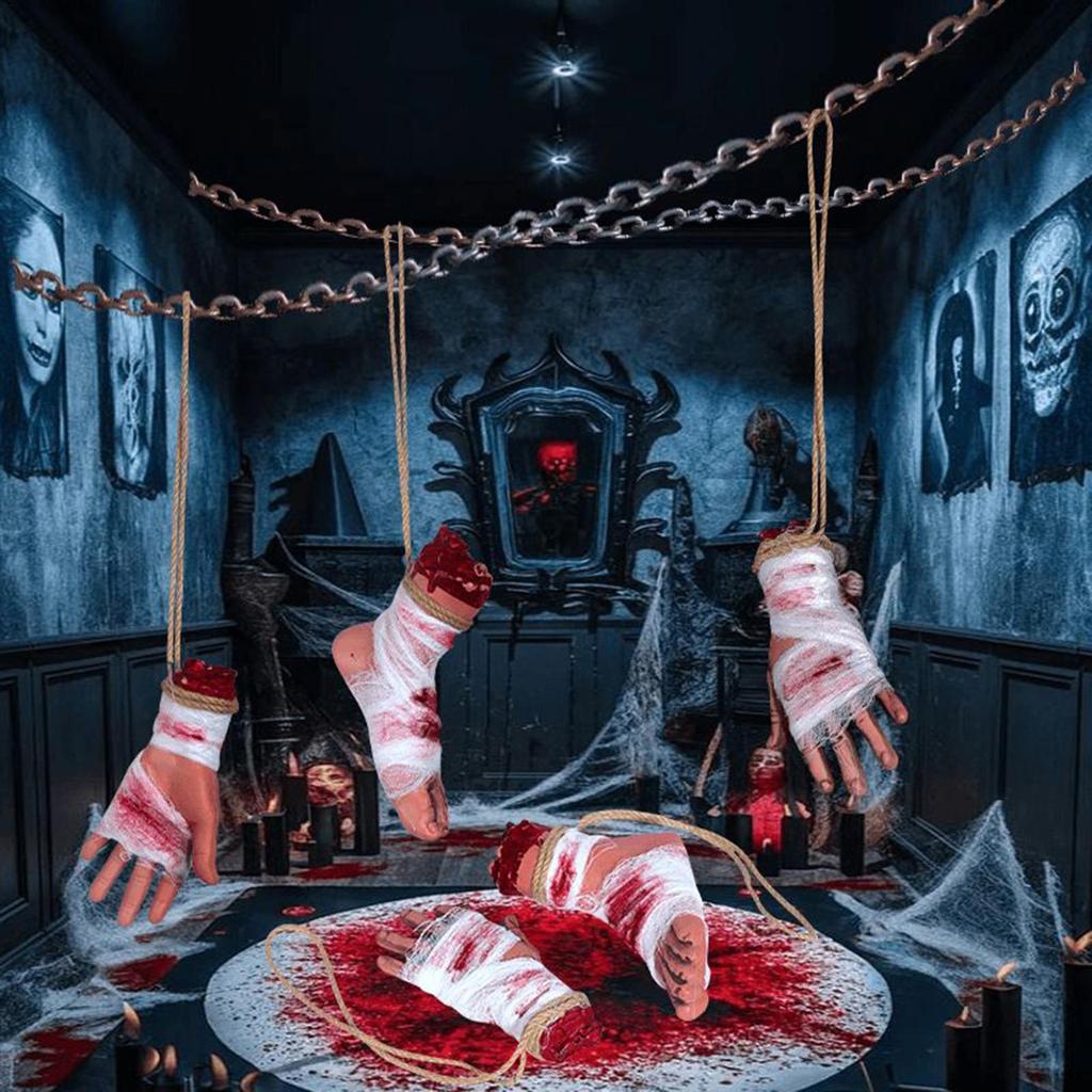 Severed Body Parts Bloody Body Parts Halloween Prank Decorations for Holiday Patio Haunted House Lawn Party Carnival Garden