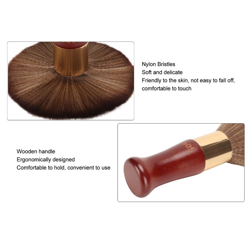 Soft Nylon Hairs Neck Duster Portable Design Neck Hair Duster Barber Neck Duster Brush Barbers