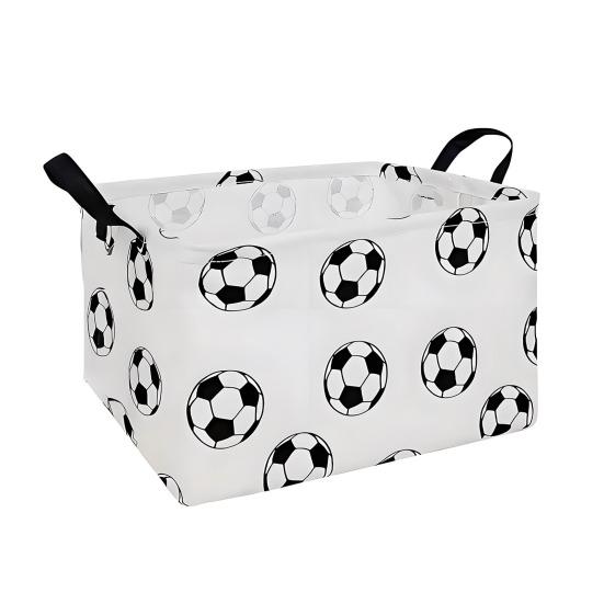 

Foldable Laundry Basket Large Capacity Collapsible Clothes Basket with Handles Football Print Storage Basket for Laundry Kids Toys Nursery Bedroom