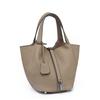 First Layer Cowhide Vegetable Basket Bucket Bag, Cross-border Fashion Large-capacity Tote Bag, Genuine Leather Women's Bag Factory Wholesale
