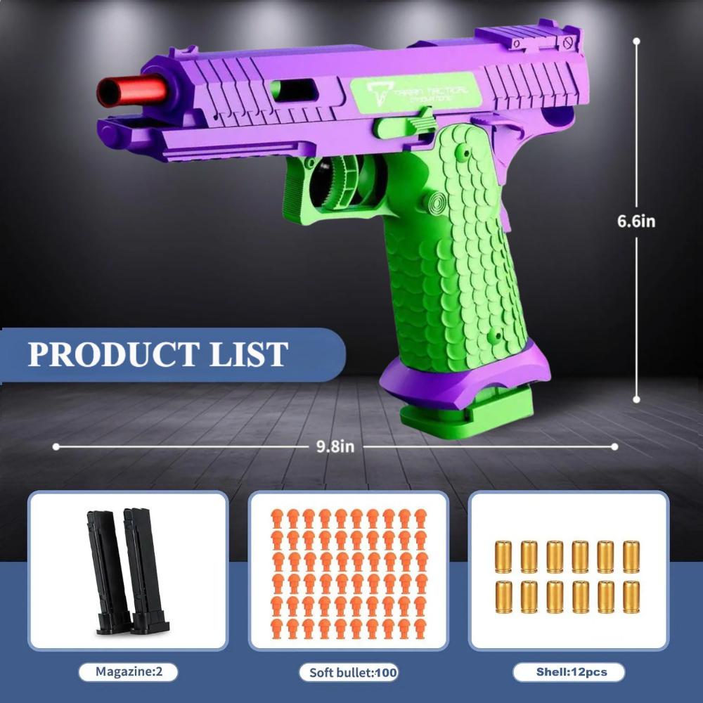 Colt 1911 Nábojnice Měkká Kuličková Pistole Lze Střílet Hračka Pistole Plně Automatická Pistole Střílečky Pro Kluky Děti Vánoční Dárek