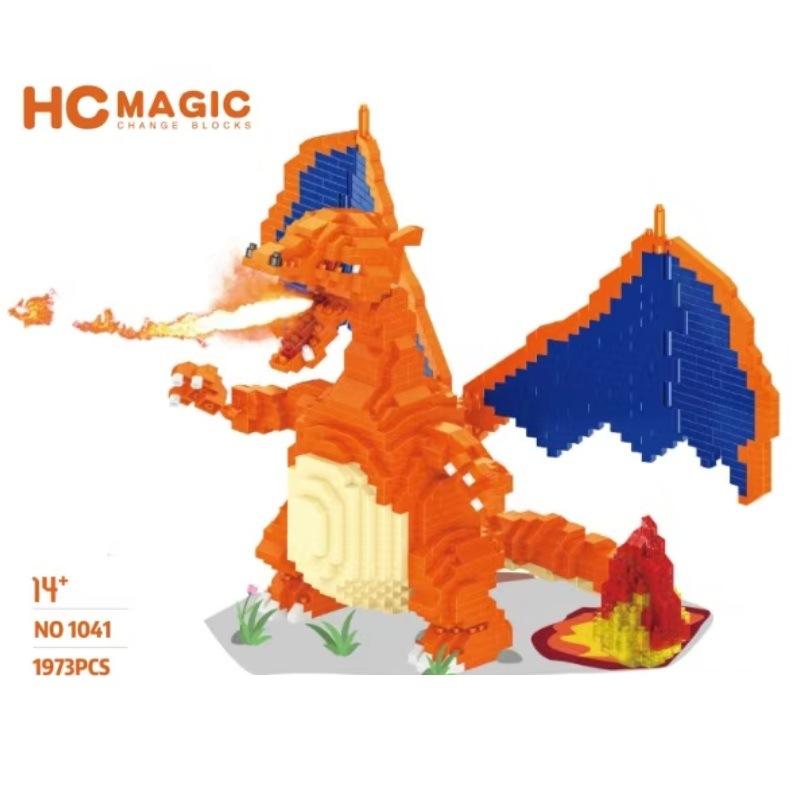 Pokemon Micro Building Block Pikachu Psyduck Gyarados Charizard Squirtle Model Diamond Brick Figure Model Toys for Birthday Gift