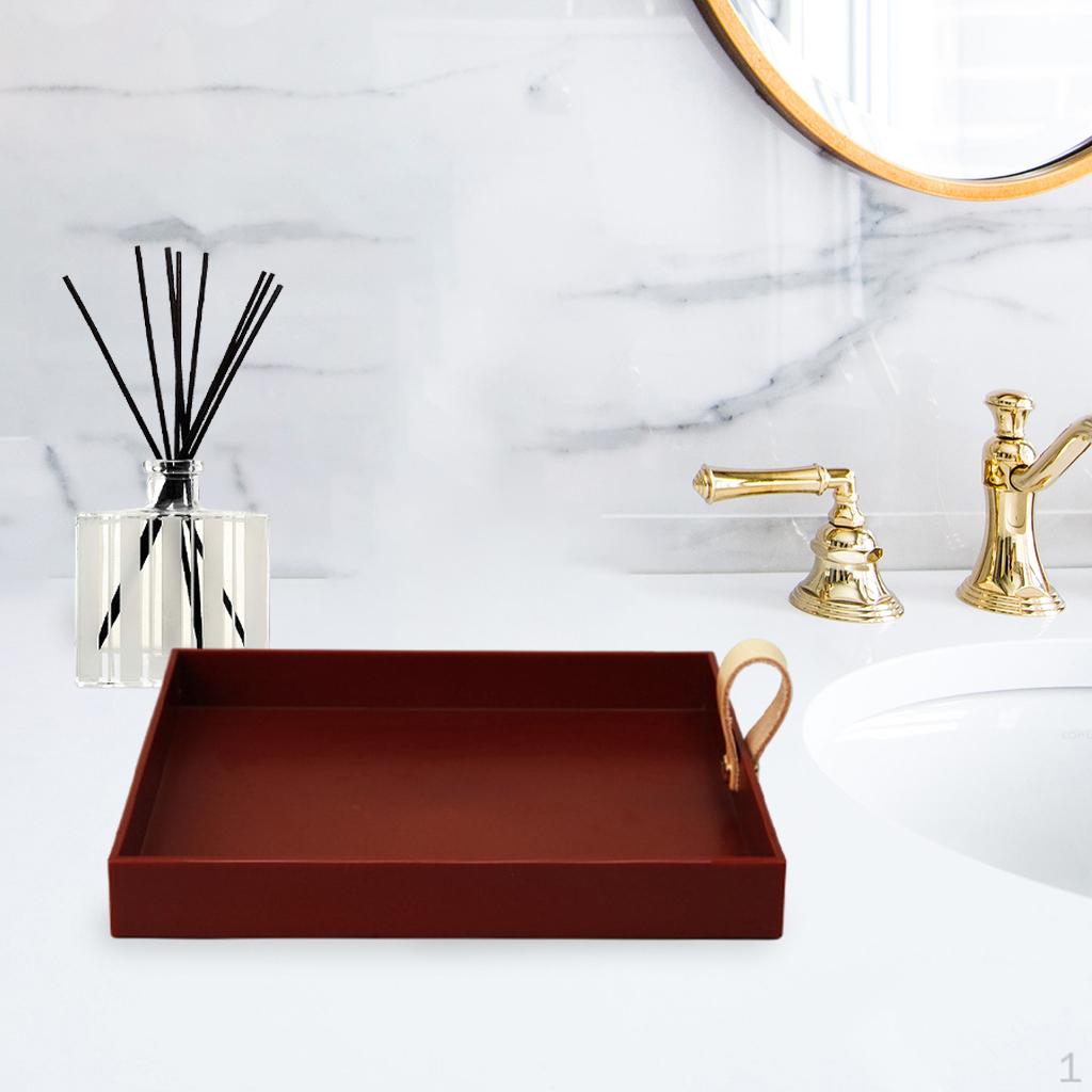 Elegant Square Serving Tray for Home Decor Red