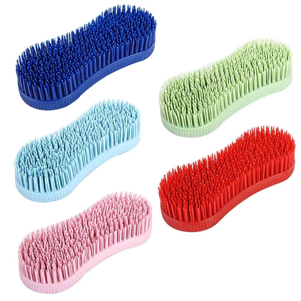 1Pcs Hard Bristle Horse Grooming Brush Colorful Equestrian Massage Tool  for Effective Cleaning Care