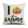 New Pumpkin Maple Leaf Autumn Thanksgiving Pillow Ins Nordic Linen Cushion Cushion Cover Home Products