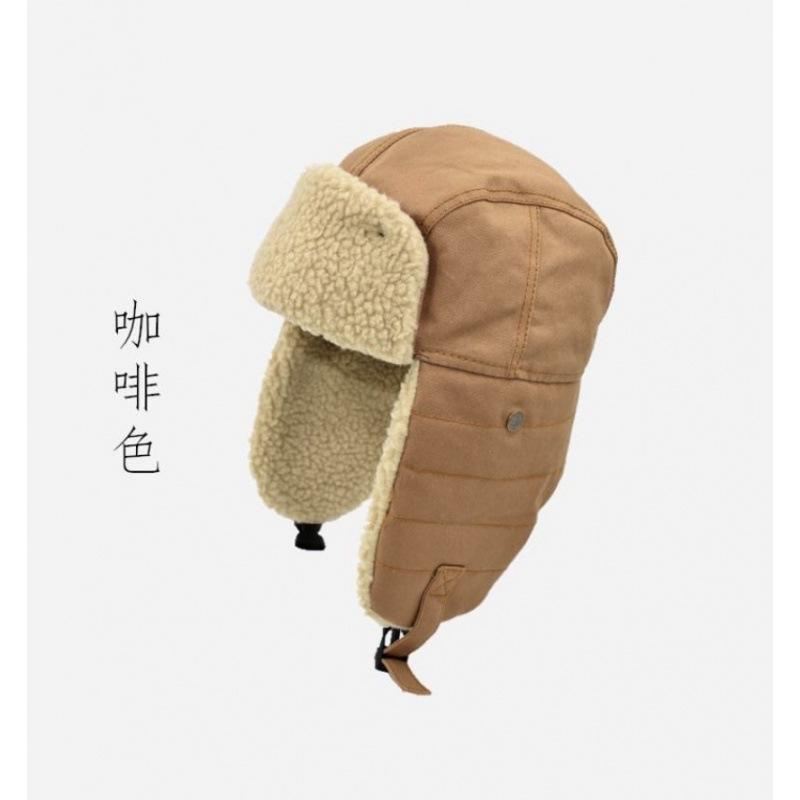 

Зимняя ретро шапка с защитой ушей, локомотивная хлопковая шапка, теплая пилотская полиэстерово-хлопковая шапка