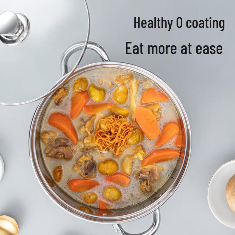 Debo 28cm 304 Stainless Steel Non-Coated Soup Pot