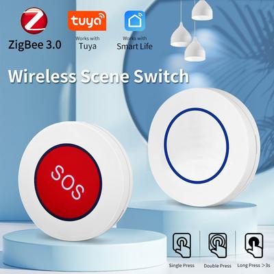 Tuya Smart ZigBee SOS Bouton Capteur Alarme WiFi Soignant Personnes Âgées Pager Bouton D'appel SOS Système D'alerte Médicale Tuya Smart Via Remot