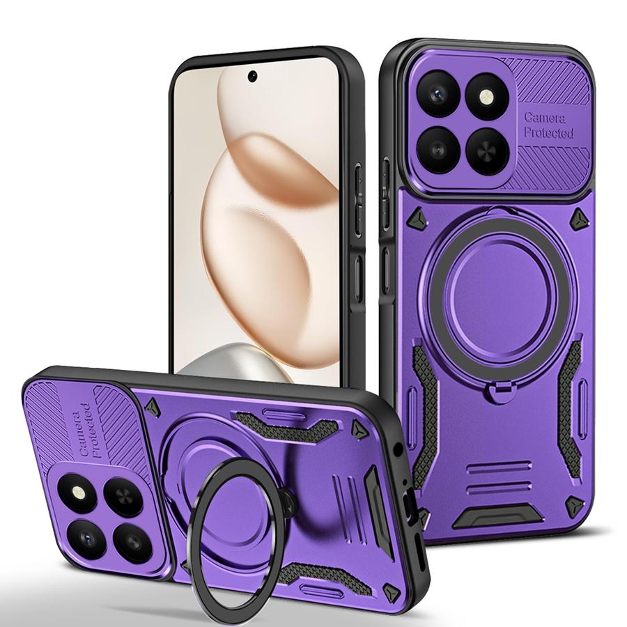 Solid Armor Shockproof Magnetic Case For Honor X7d X9d X9C Smart 400 Pro Magic 7 Lite Magic7 Car Holder Ring Stent Phone Cover