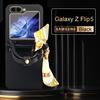 Stylish Silk Scarf Handheld Case for Samsung Z Flip 6, 3/4/5 Gen. - Elegant Cross-Border Design for Women.