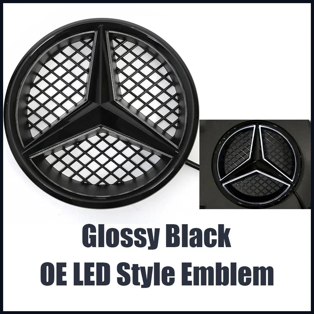 C200 E200 For Mercedes Benz Silver And Black OE Style Front Grille Star Emblem For Mercedes Benz C-Class W204 2008-2014 C180 C20