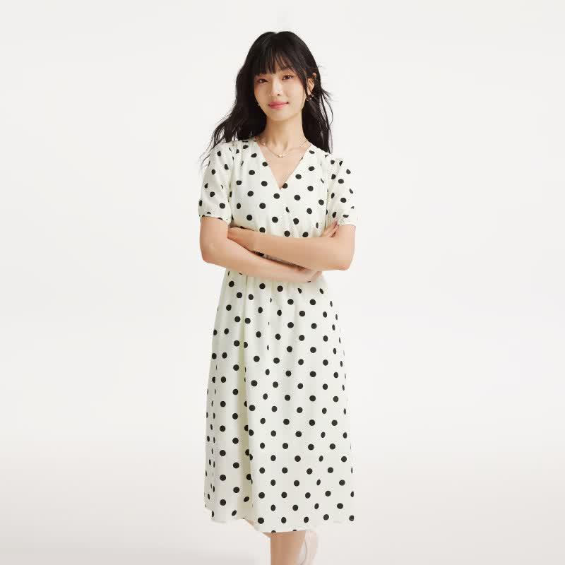 Hotwind Women's 2026 Summer Polka Dot Wrap Dress
