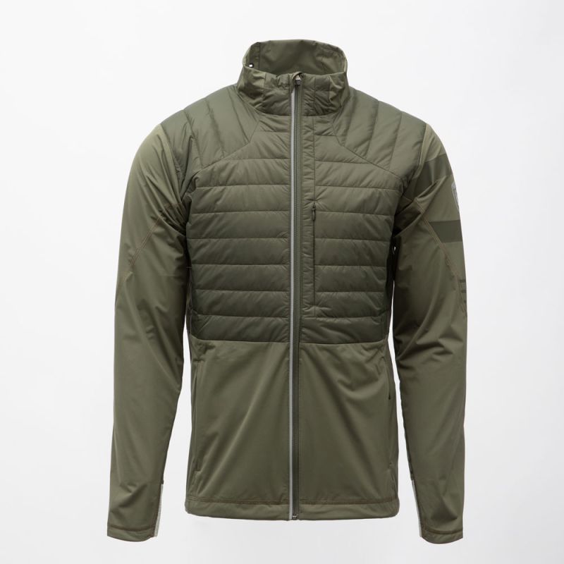 

Стеганая куртка софтшелл с высоким воротником и светоотражающими полосами Мужская ROSSIGNOL L хаки