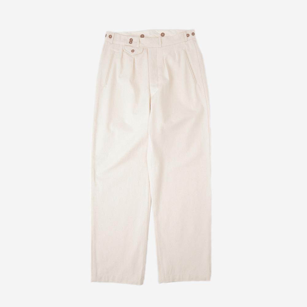 Waiemssielkeiwai German Type Navy Tropical Pants - Natural