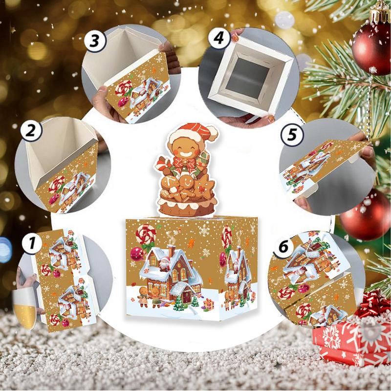 2025 New Christmas Money Roll Box  Cash Box Pull Out Party Favors Money Christmas Boxes for Families Holidays Friends