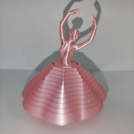 3D Printed Spinning Ballerina Fidget Toy Ballet Dancer Spinner Kinetic Desk Toy Expanded Sensory Stress Relief Toy for Home Office
