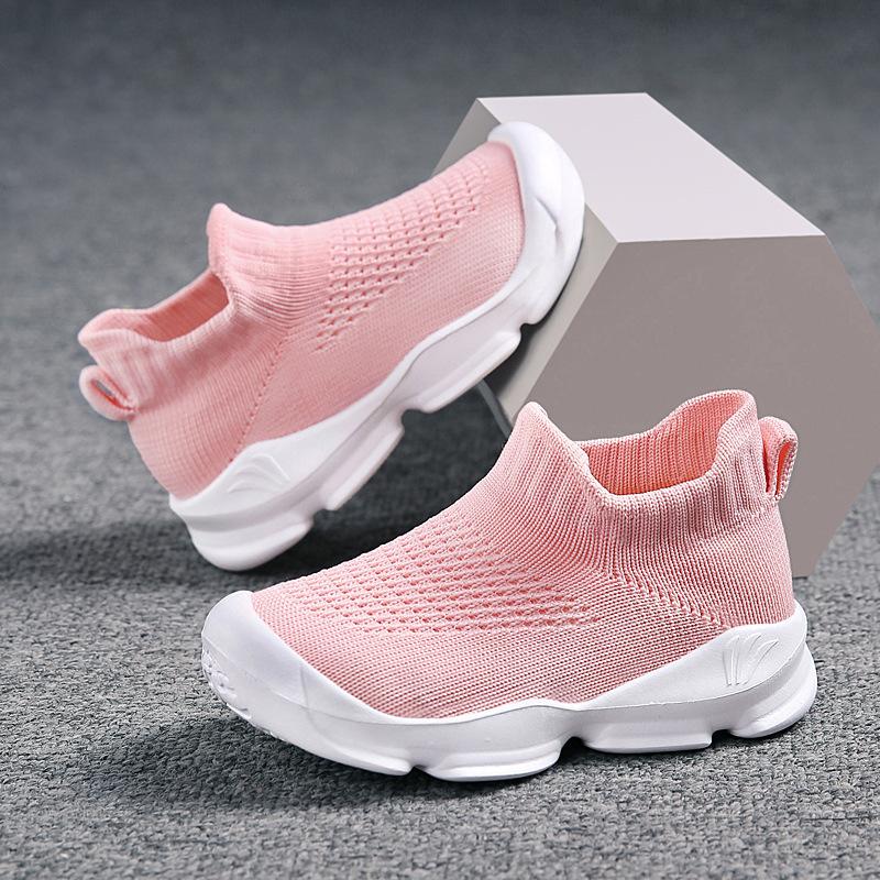Classmates Men's and Women's Sports Shoes New Autumn Children's Fly-woven Double Net Boys' and Middle Children's Lightweight Casual Shoes Tide