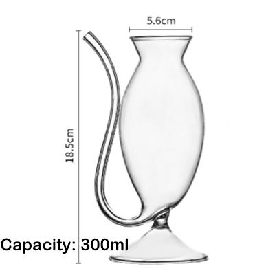 Creative Cocktail Glass - Mushroom/Swan/Heart/Octopus/Fish Design Cocktail Glass, Novelty Drink Cup for KTV Bar Night Party