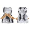 Cute Pet Summer Clothes Girl Dog Polyester Sleeveless Skirt Dresses with Bowknot for Party