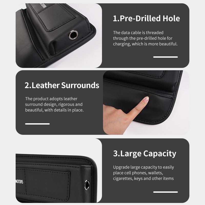 BBED7 For KIA Car USB Charging Colour Light Seat Storage Case Seat Gap Box Sportage Rio Ceed Niro Soul Stonic Picanto Proceed