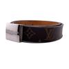 M6801 Gold Plated Sainteure Carre Belt Brown Gold Plated Mens Used