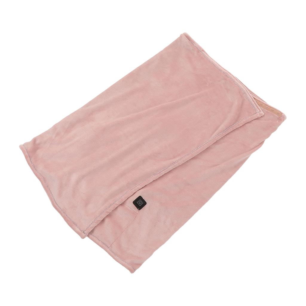 USB Heating Blanket Thermal Electric Heated Shawl Blanket Temperature Controlled Blanket Light Pink